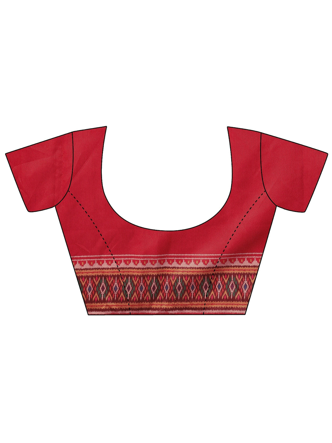 Purple Printed Silk Blend Saree With Unstitched Blouse Piece