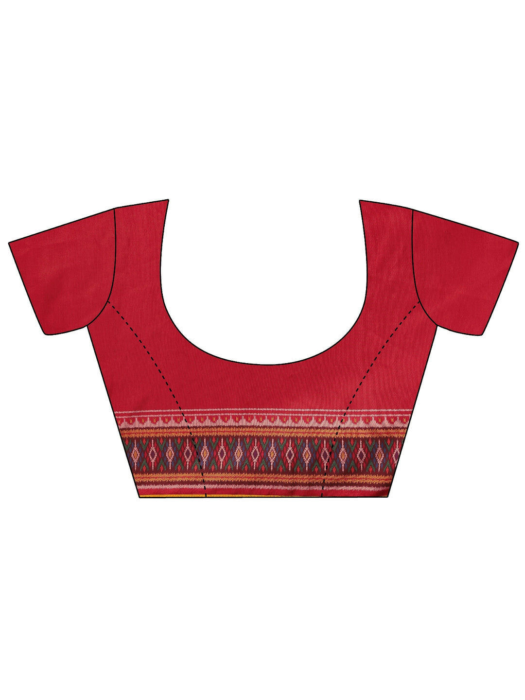 Mustard Printed Silk Blend Saree With Unstitched Blouse Piece