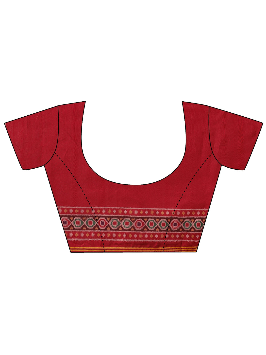 Blue Printed Silk Blend Saree With Unstitched Blouse Piece