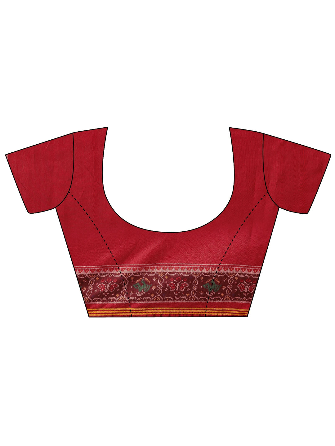 Mustard Printed Silk Blend Saree With Unstitched Blouse Piece