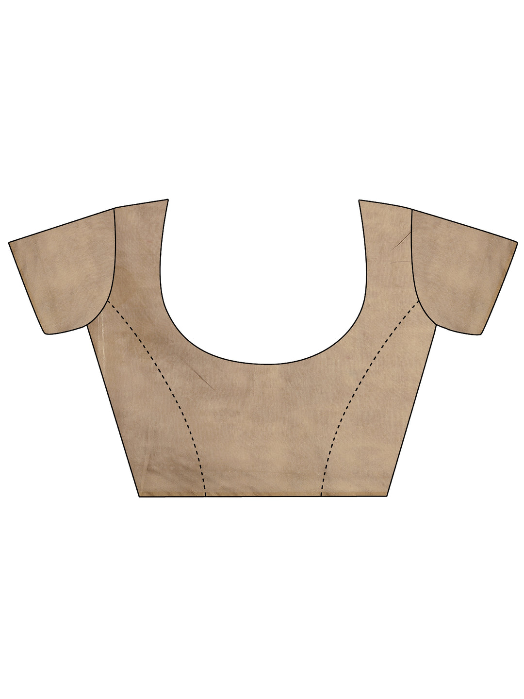 Brown Tribal Printed Sarees With Unstitched Blouse Piece