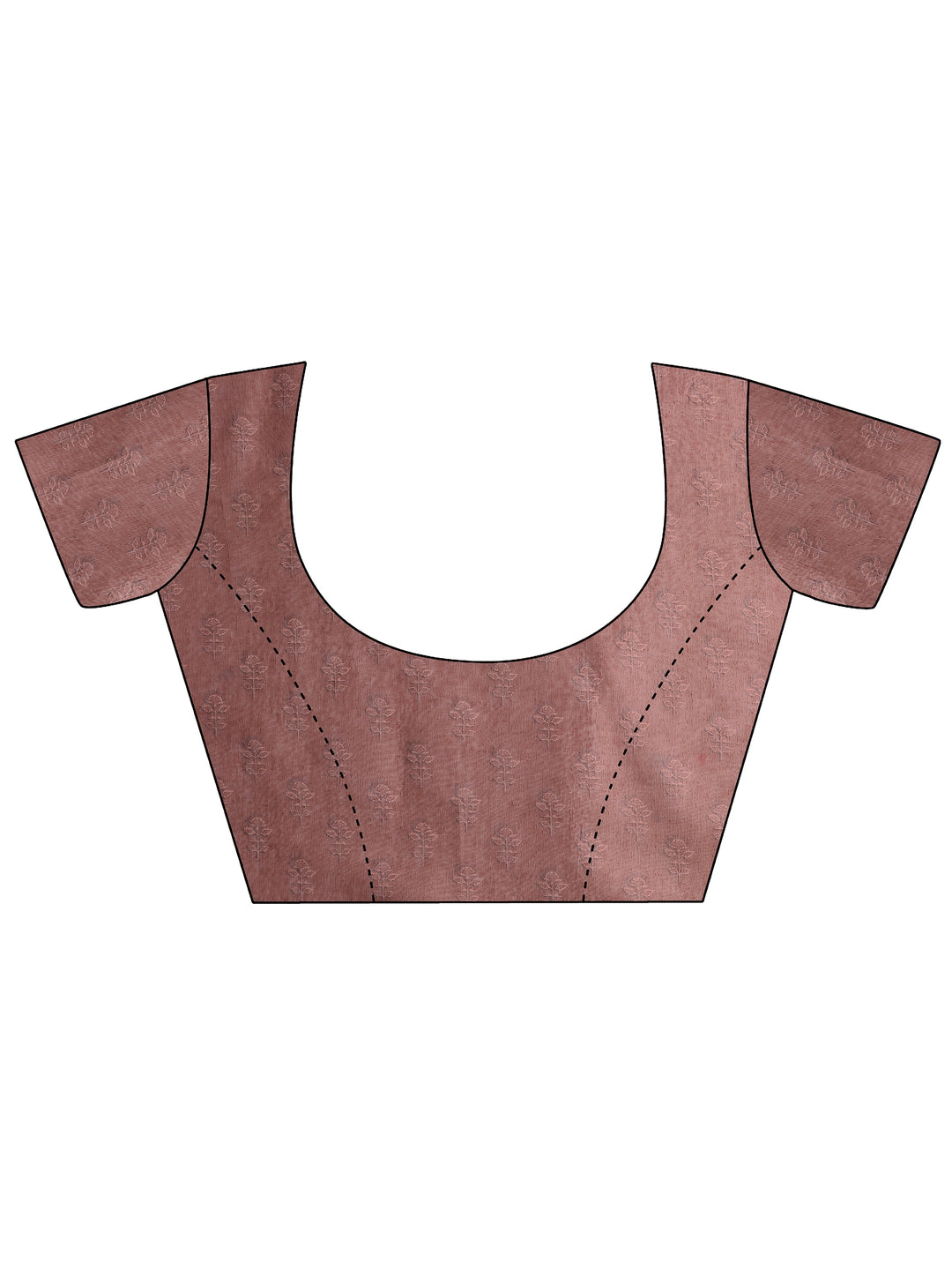 Pink Printed Silk Blend Sarees With Unstitched Blouse Piece