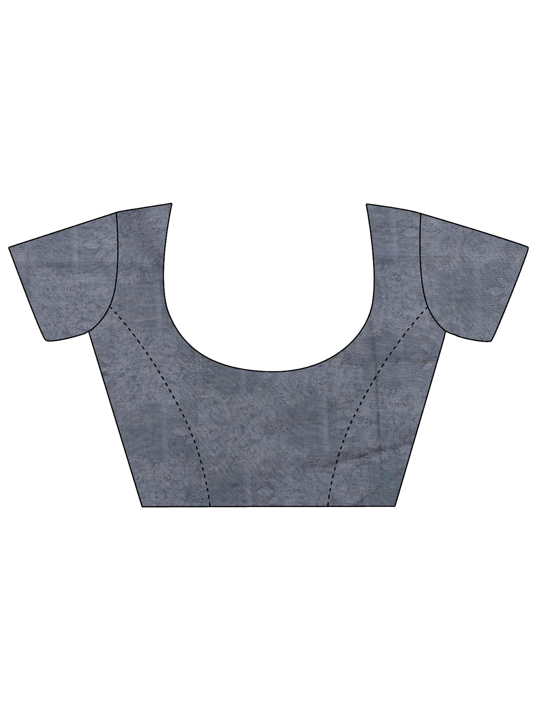 Blue Printed Silk Blend Sarees With Unstitched Blouse Piece