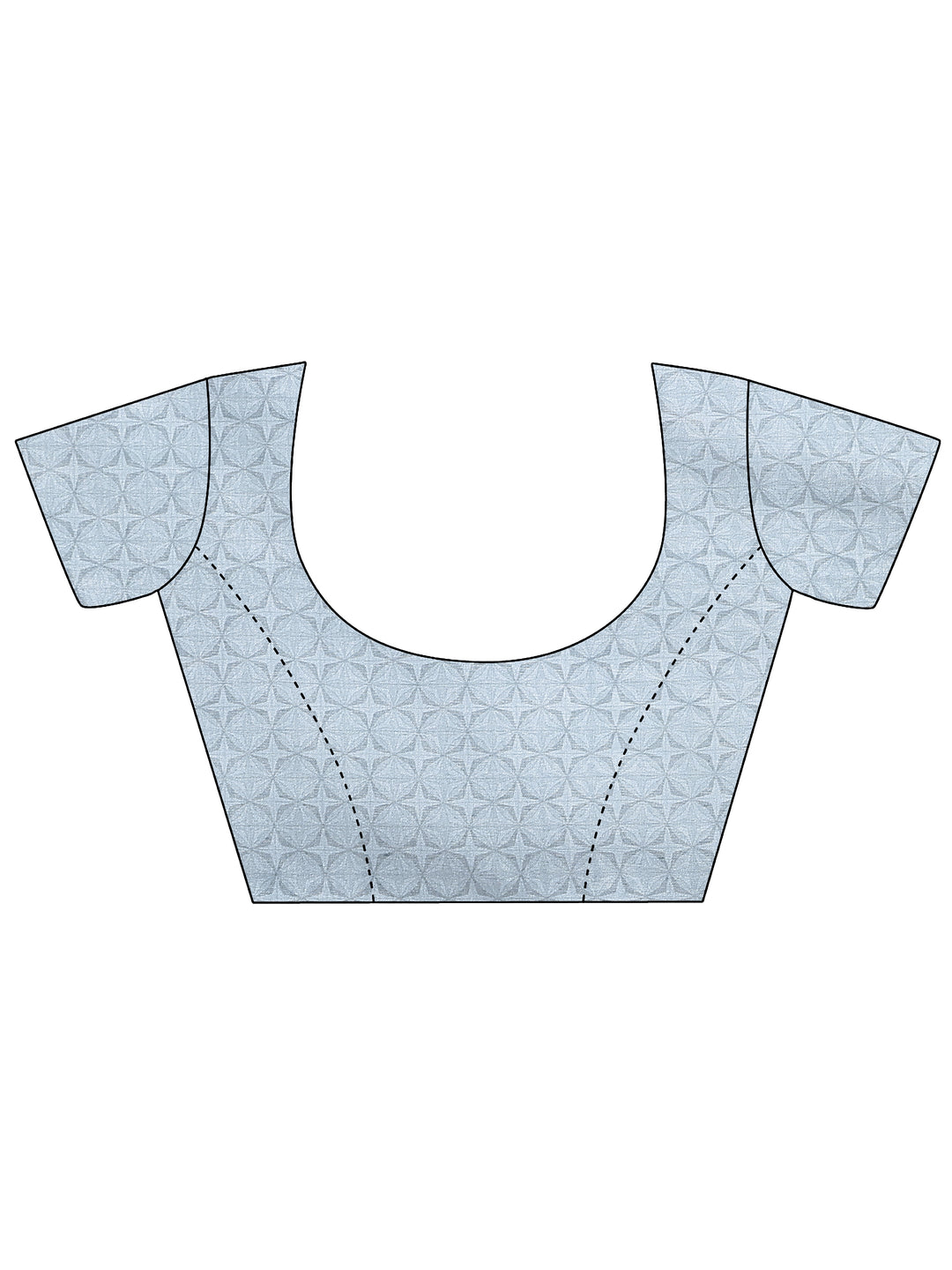 Blue Tribal Printed Sarees With Unstitched Blouse Piece