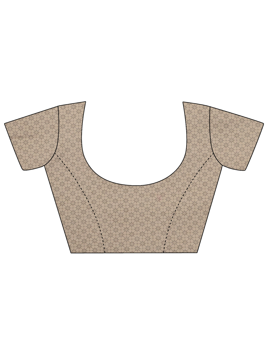 Beige Tribal Printed Sarees With Unstitched Blouse Piece