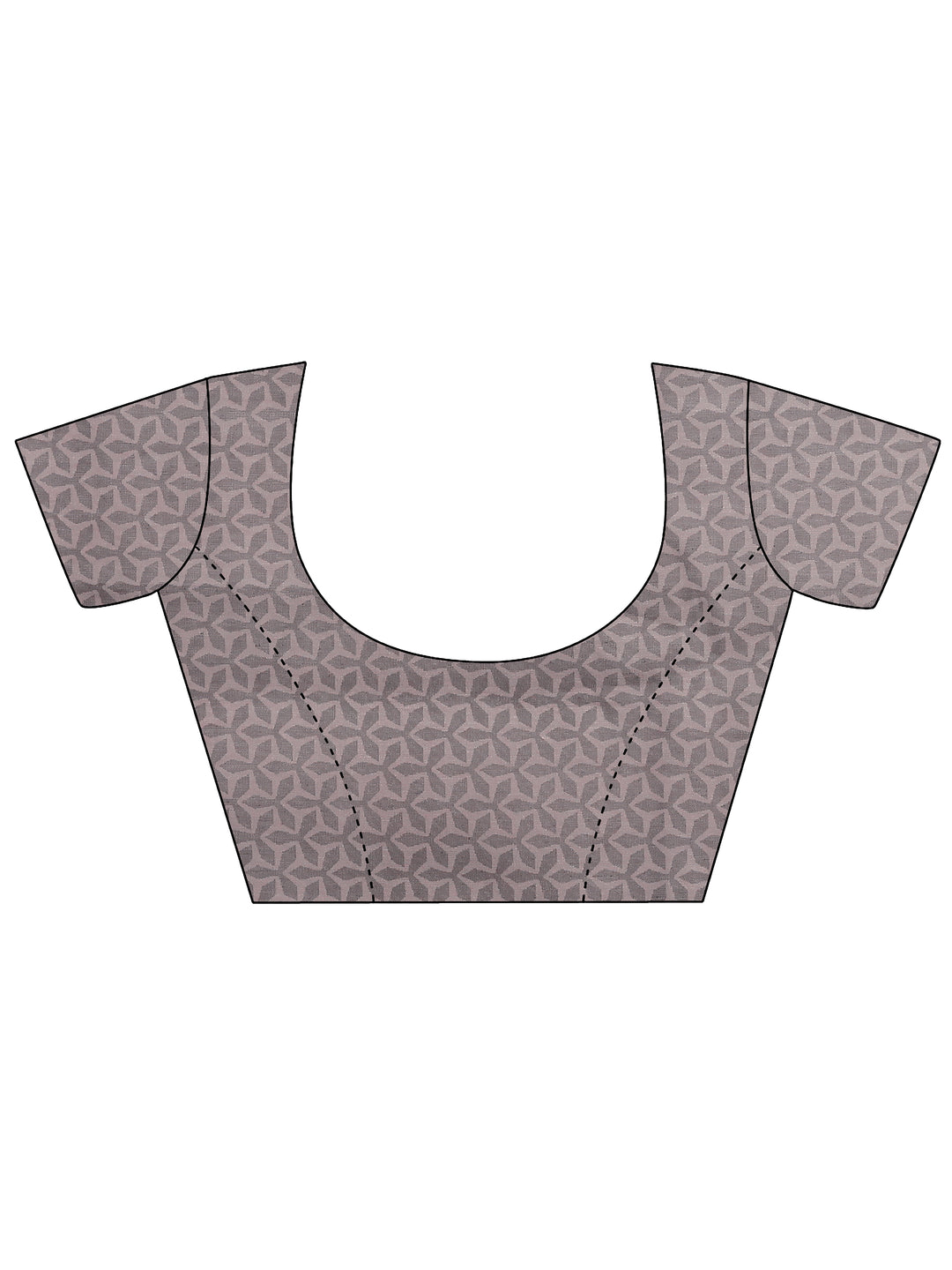 Peach Tribal Printed Sarees With Unstitched Blouse Piece