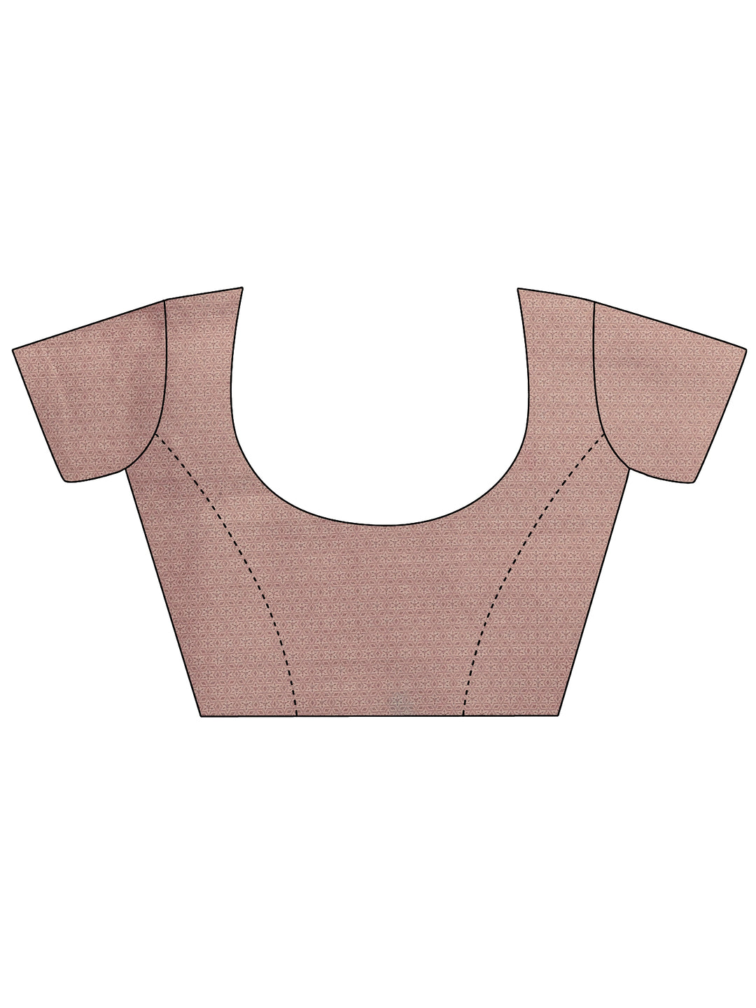 Peach Printed Silk Blend Sarees With Unstitched Blouse Piece