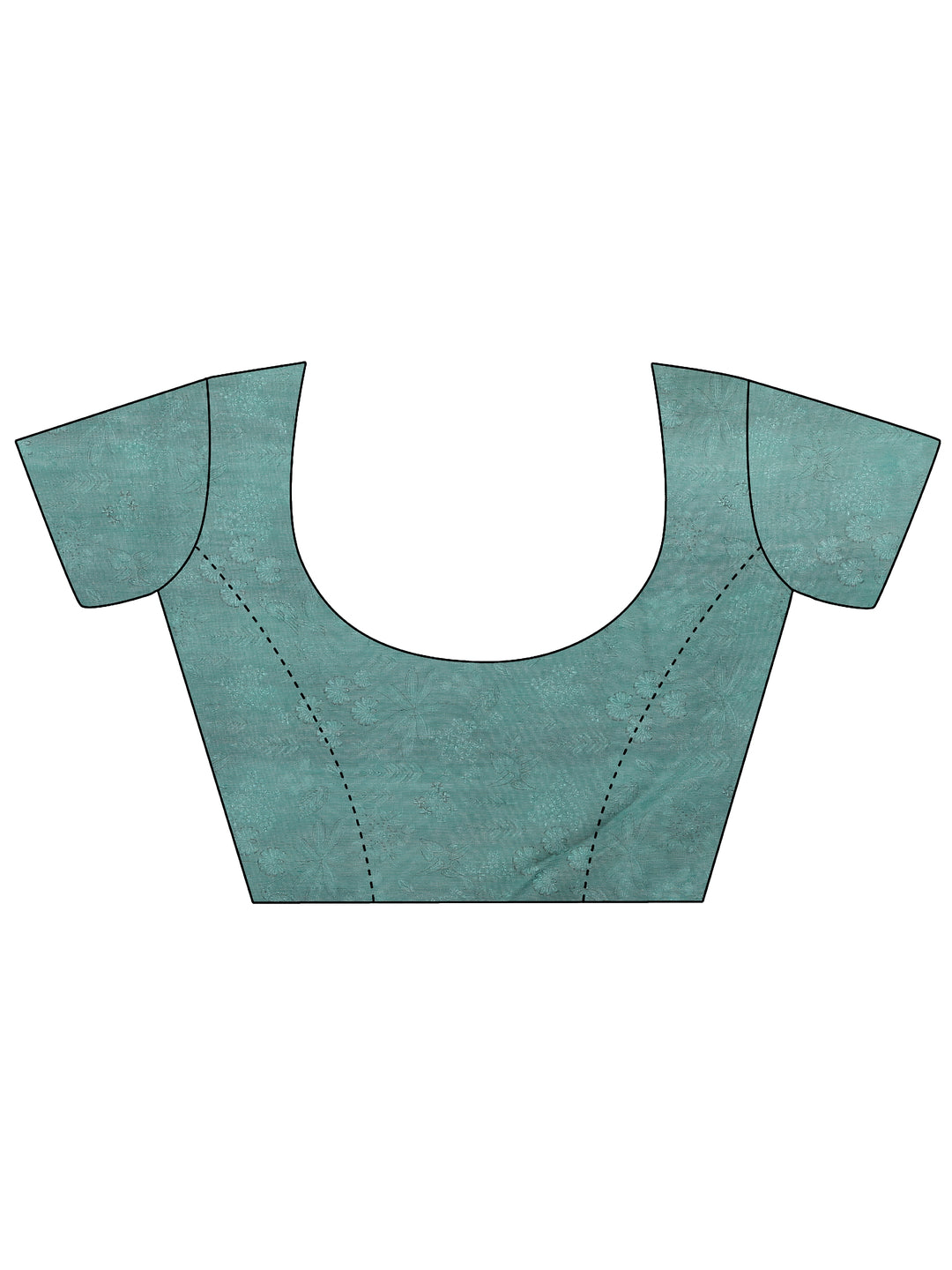 Blue Printed Silk Blend Sarees With Unstitched Blouse Piece