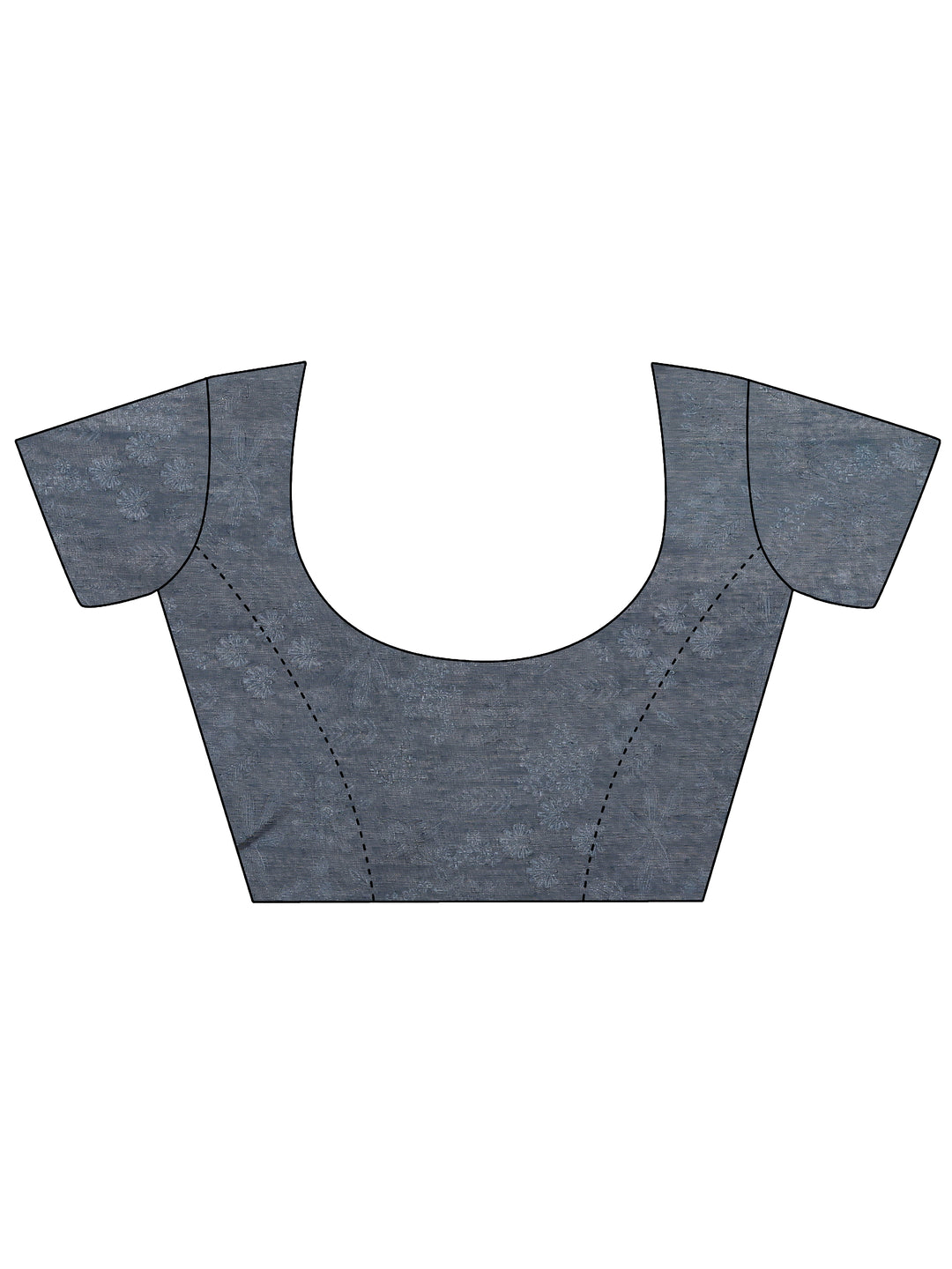 Blue Printed Silk Blend Sarees With Unstitched Blouse Piece