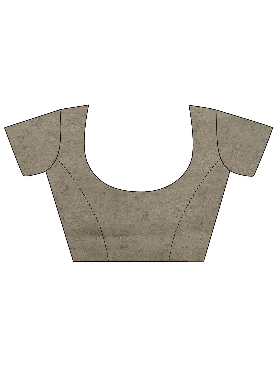 Green Printed Silk Blend Sarees With Unstitched Blouse Piece