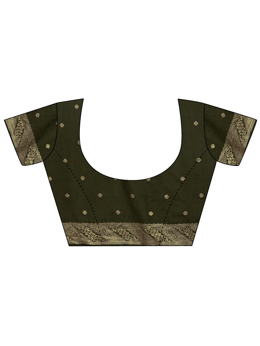 Green Woven Design Banarsi Silk Blend Saree With Unstitched Blouse Piece