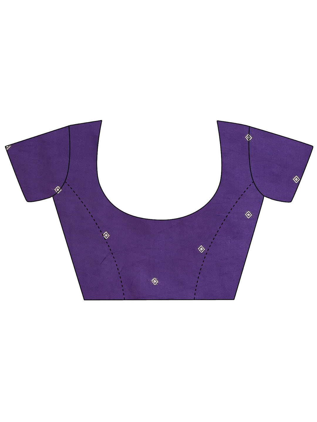 Purple Striped Woven Design Silk Blend Saree With Unstitched Blouse Piece