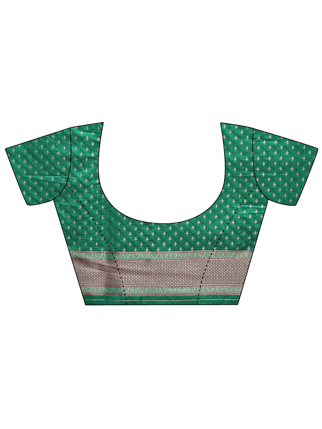 Green Woven Design Silk Blend Sarees With Unstitched Blouse Piece