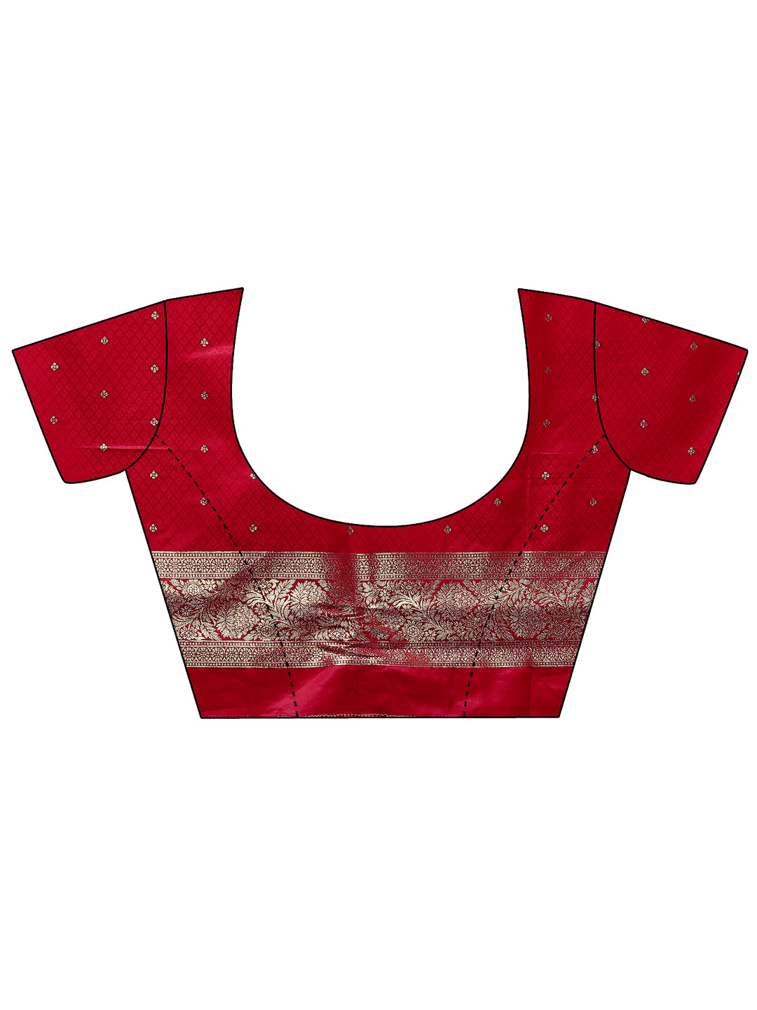 Red Woven Design Silk Blend Sarees With Unstitched Blouse Piece