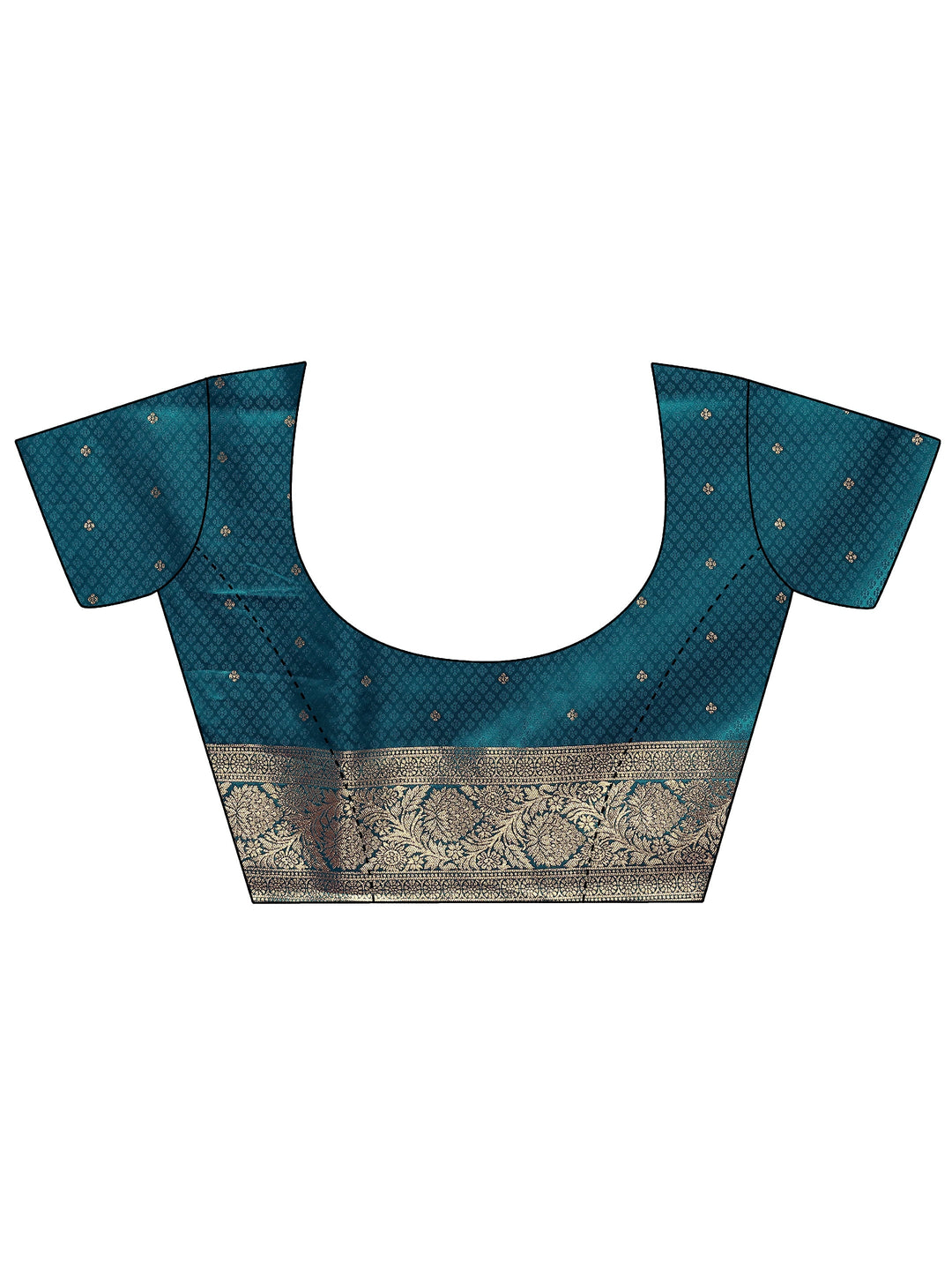 Blue Woven Design Silk Blend Sarees With Unstitched Blouse Piece