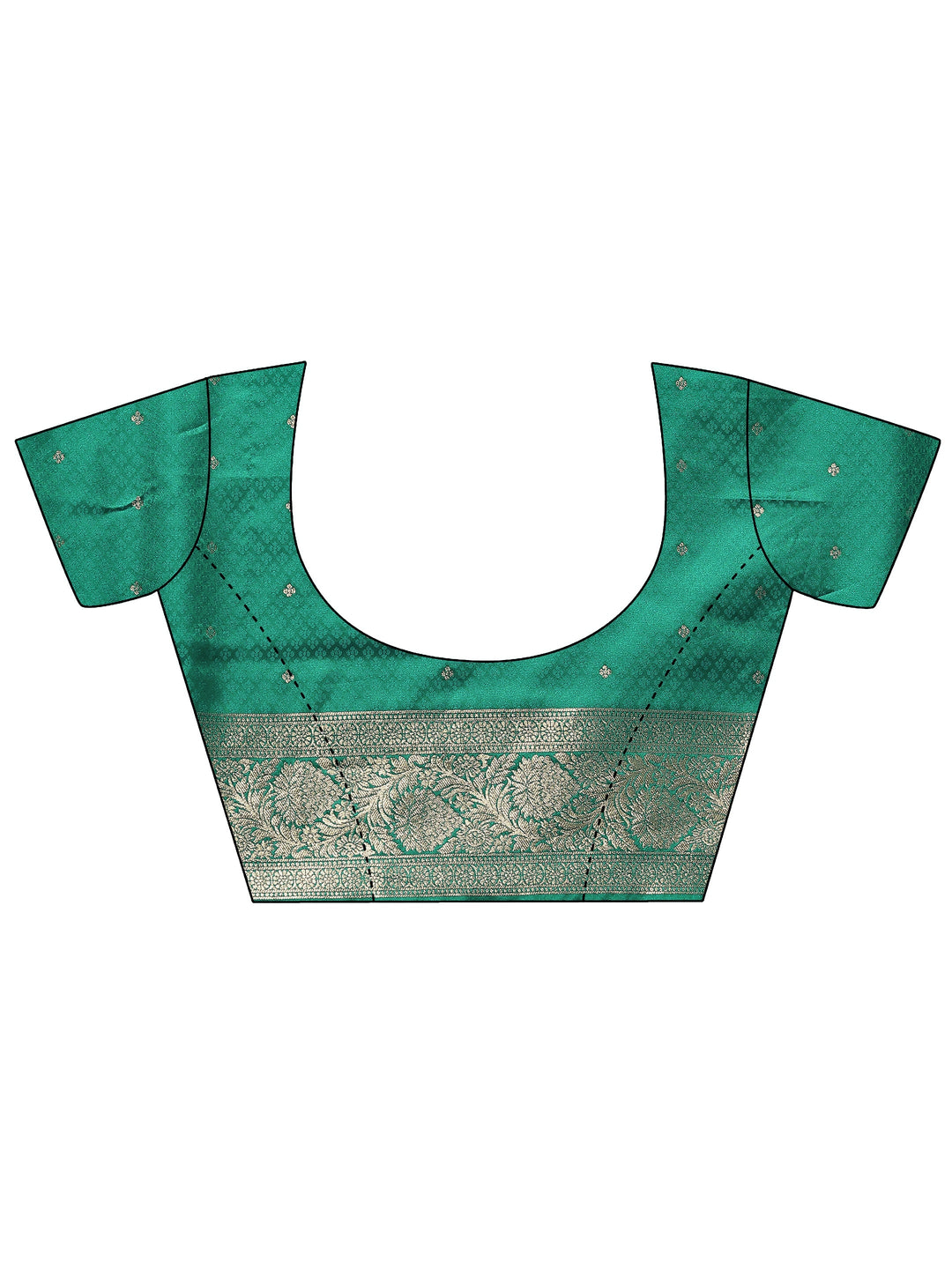 Green Woven Design Silk Blend Sarees With Unstitched Blouse Piece