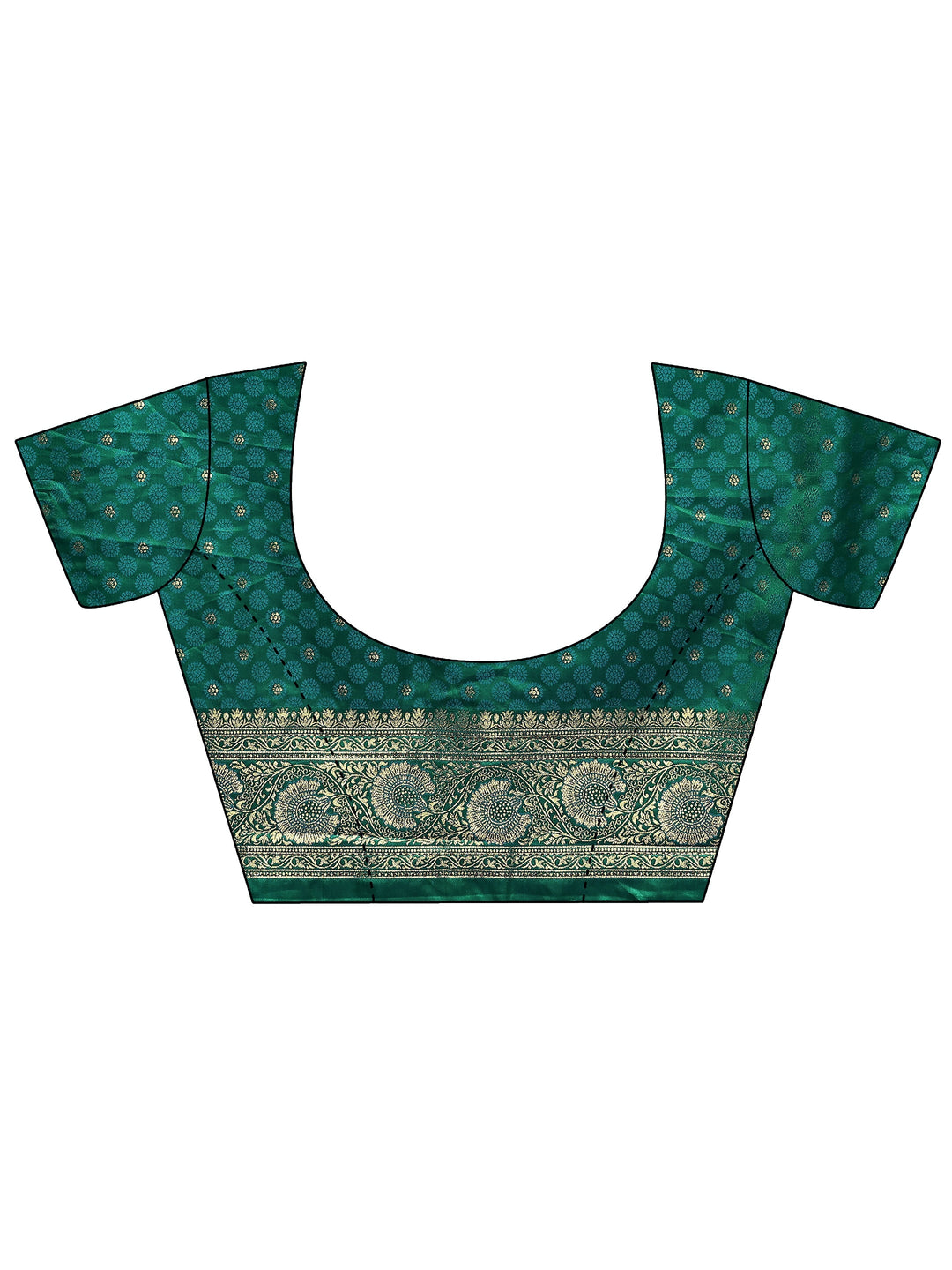 Green Woven Design Silk Blend Sarees With Unstitched Blouse Piece