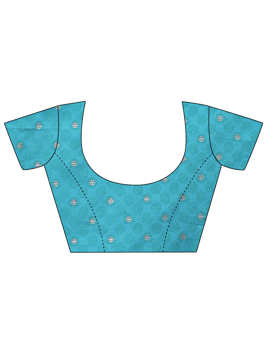 Blue Woven Design Silk Blend Sarees With Unstitched Blouse Piece