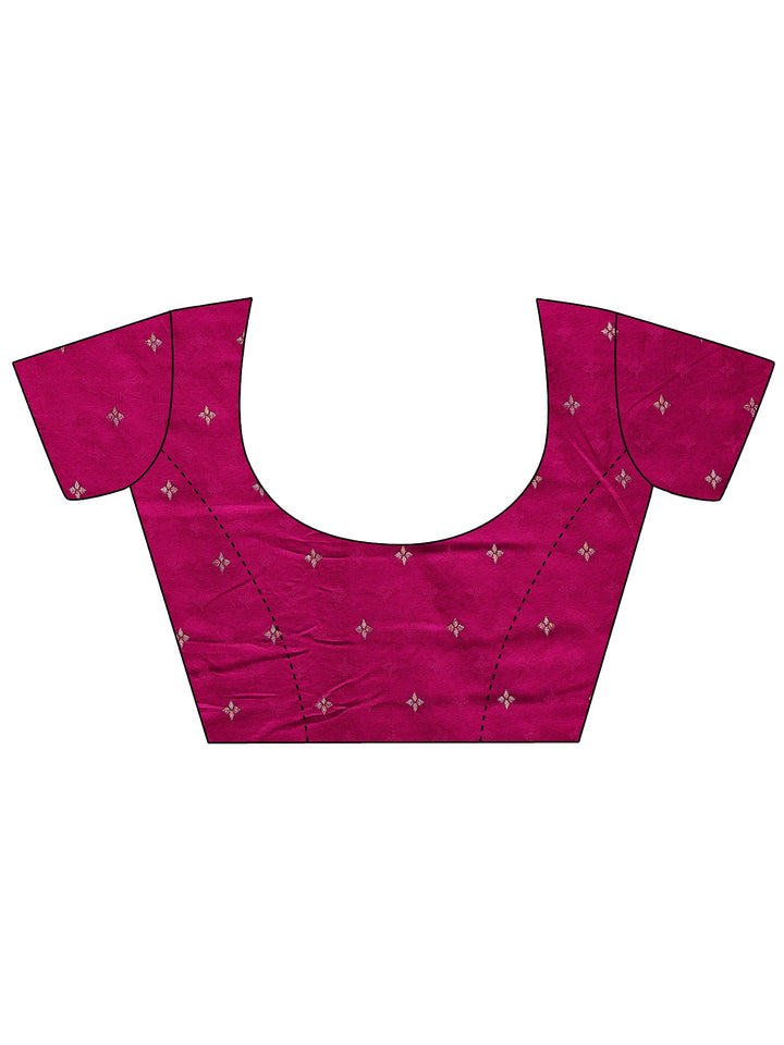 Cream Woven Design Silk Blend Sarees With Unstitched Blouse Piece