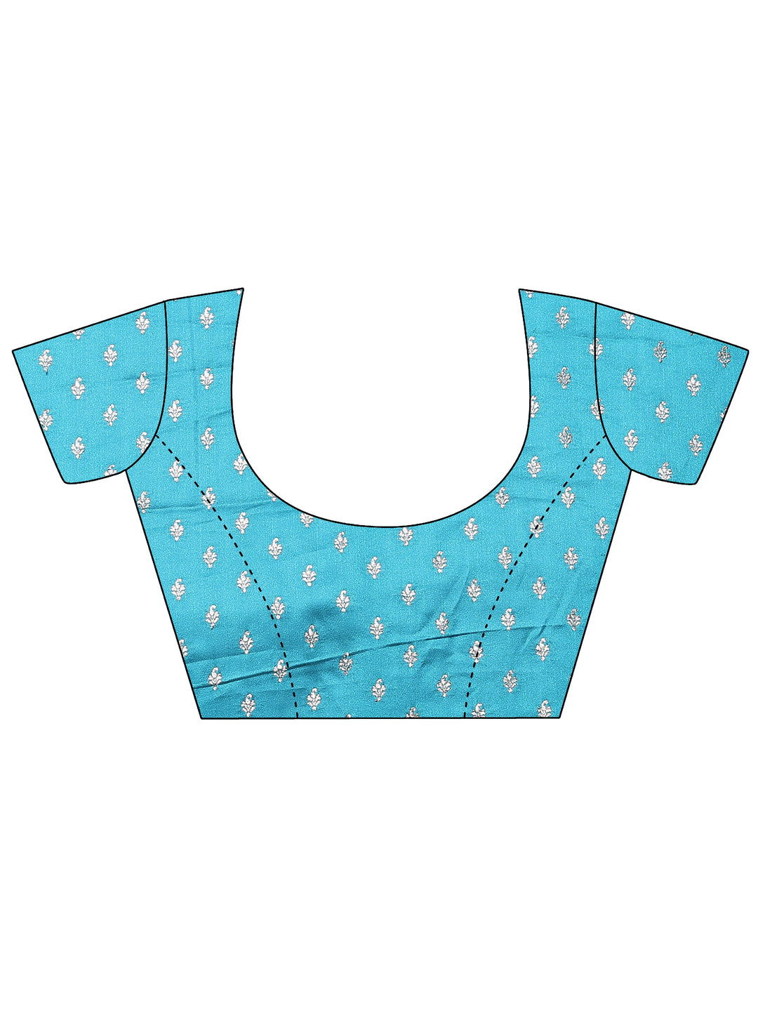 Blue Woven Design Silk Blend Sarees With Unstitched Blouse Piece