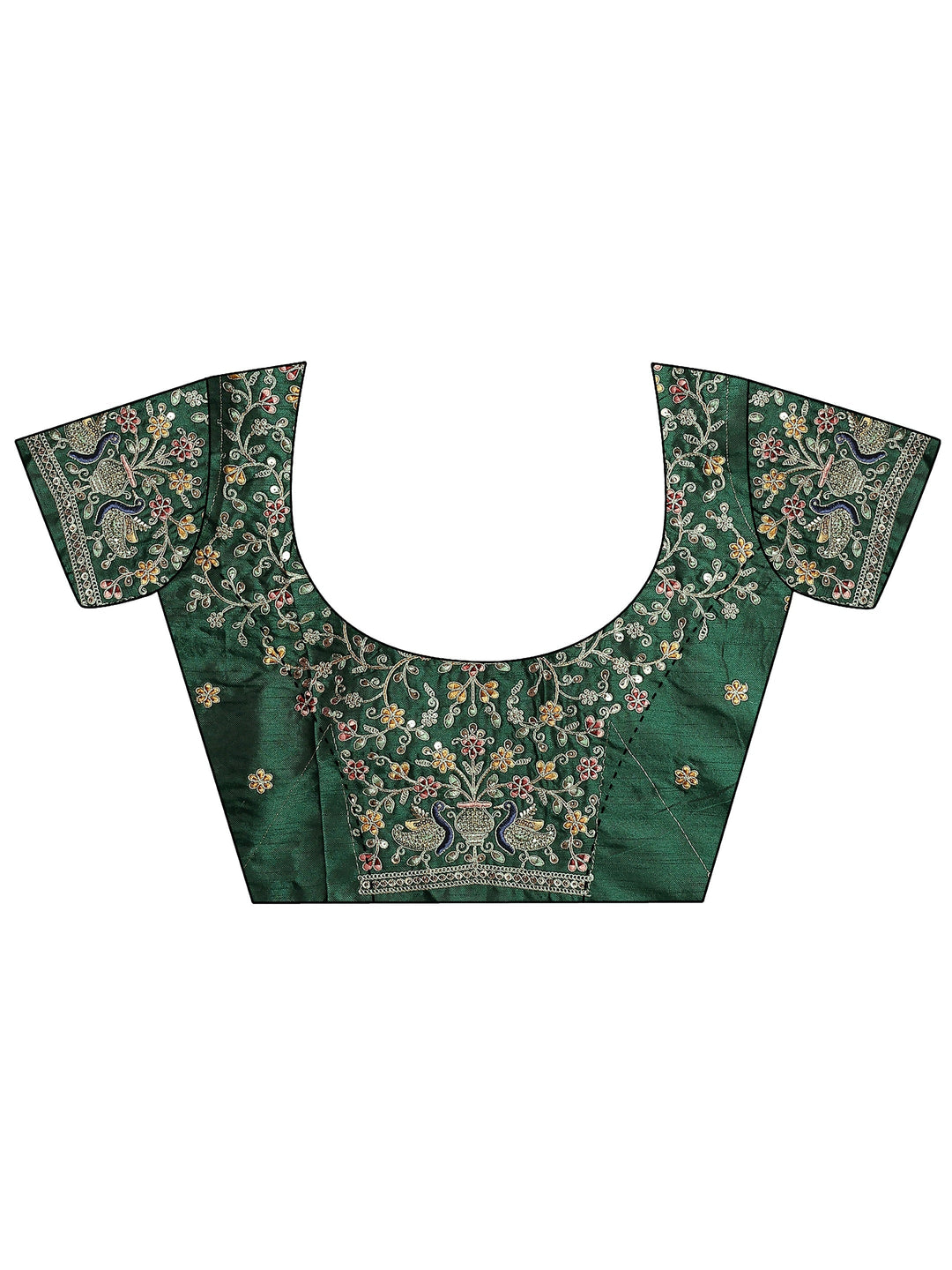 Green Woven Design Silk Blend Sarees With Unstitched Blouse Piece