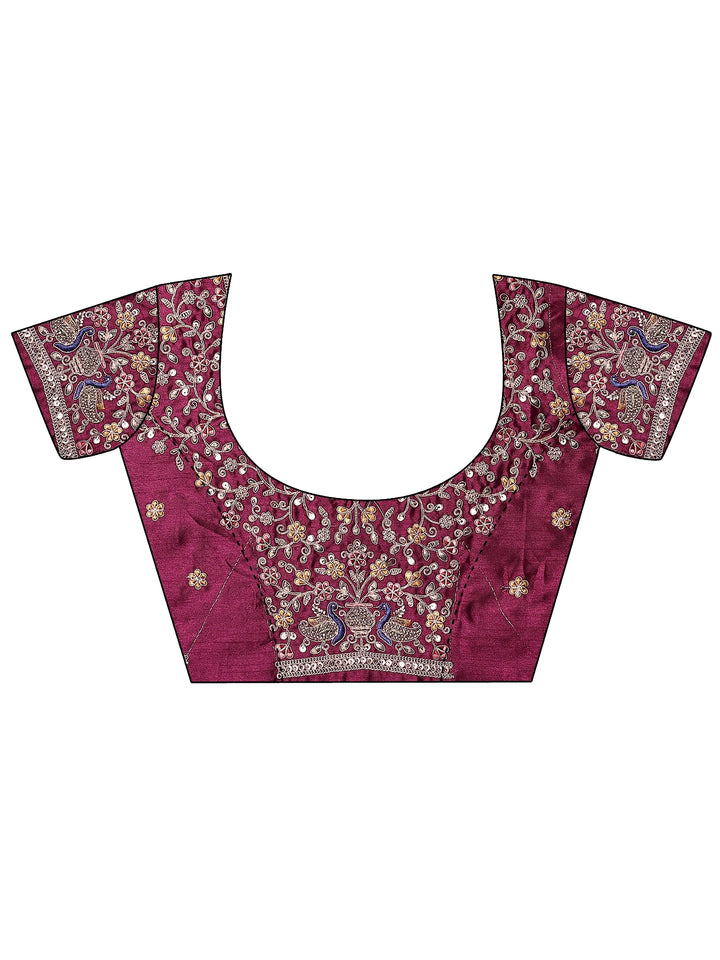 Pink Woven Design Silk Blend Sarees With Unstitched Blouse Piece