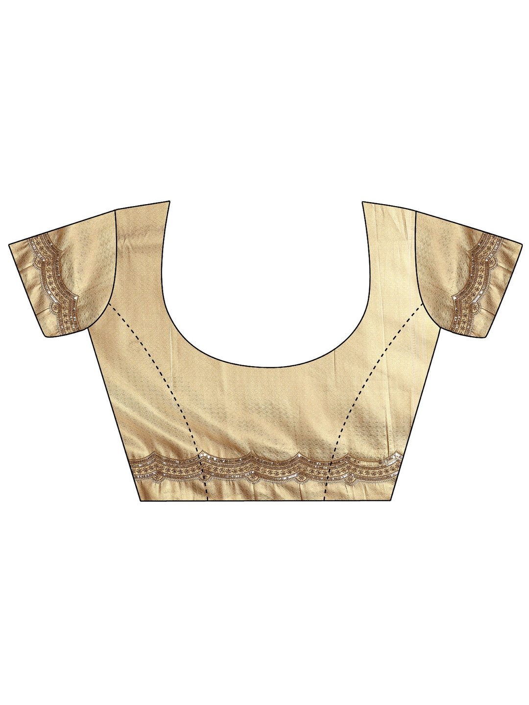 Gold Woven Design Silk Blend Sarees With Unstitched Blouse Piece