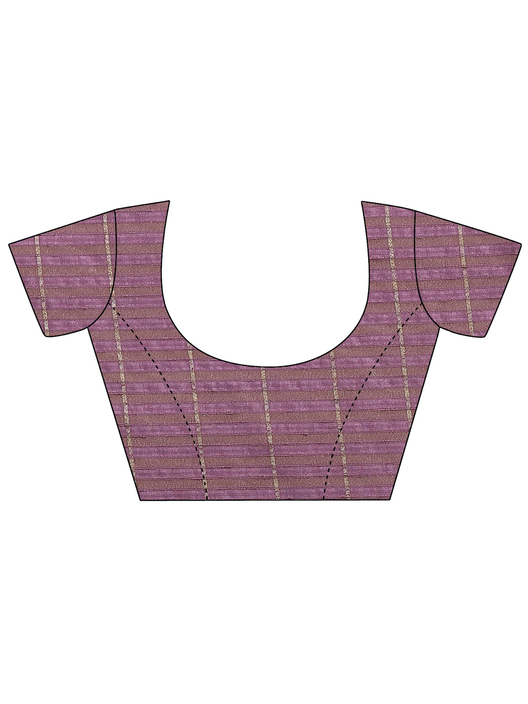 Purple Printed Silk Blend Saree With Unstitched Blouse Piece