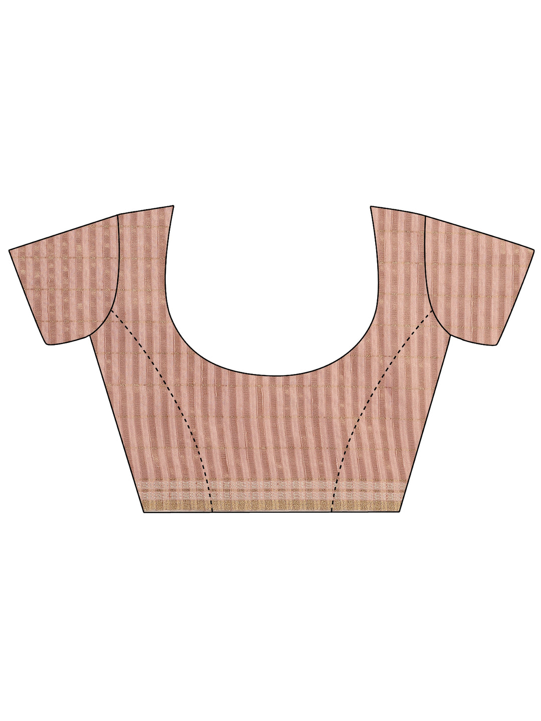 Pink Printed Silk Blend Saree With Unstitched Blouse Piece