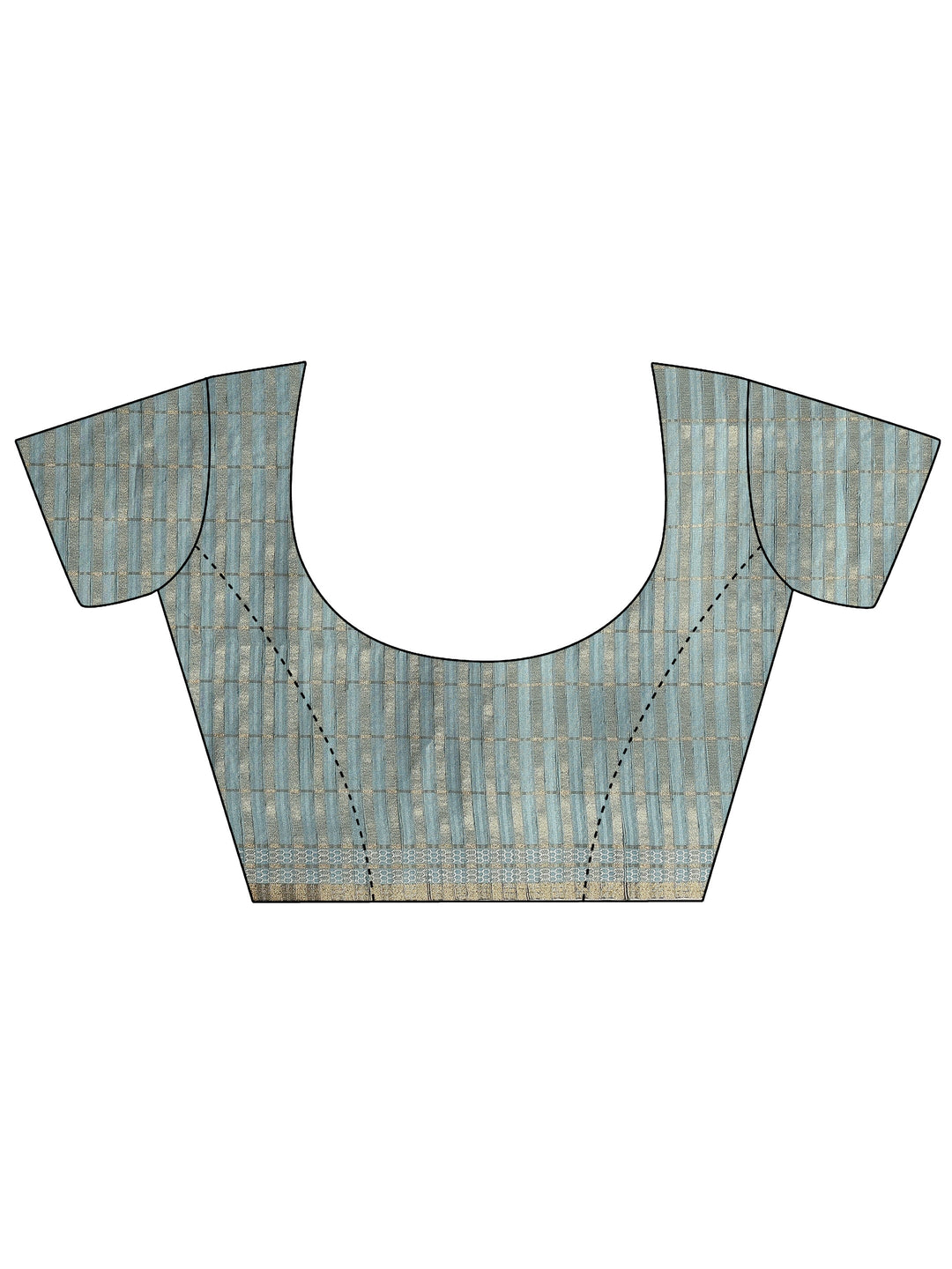 Green Printed Silk Blend Saree With Unstitched Blouse Piece