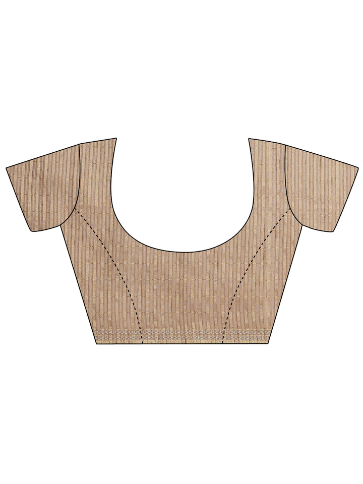 Green Printed Silk Blend Saree With Unstitched Blouse Piece