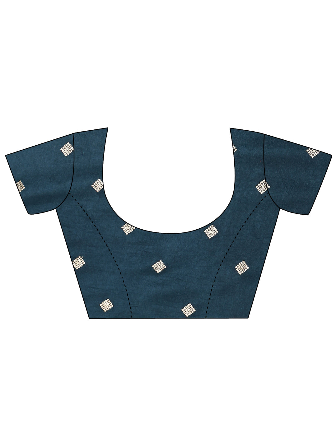 Peach Printed Silk Blend Saree With Unstitched Blouse Piece