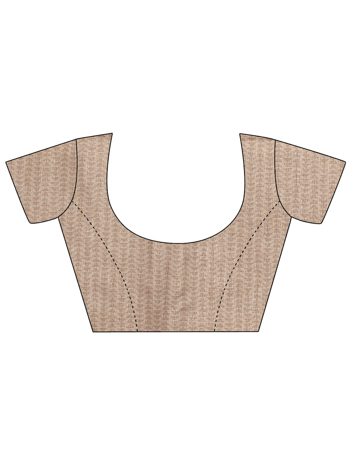 Multi Printed Silk Blend Saree With Unstitched Blouse Piece