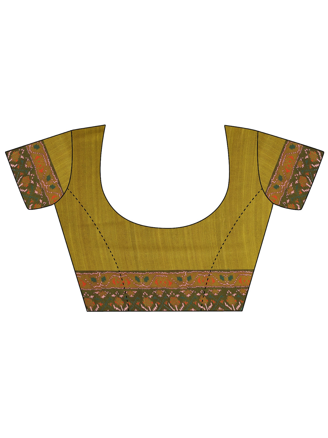 Multi Printed Silk Blend Saree With Unstitched Blouse Piece