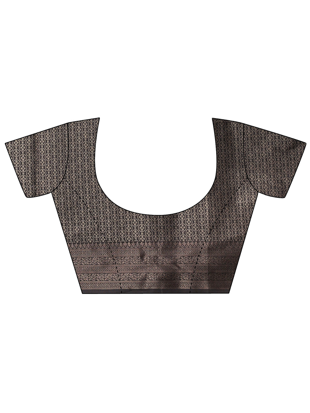 Green Printed Silk Blend Saree With Unstitched Blouse Piece