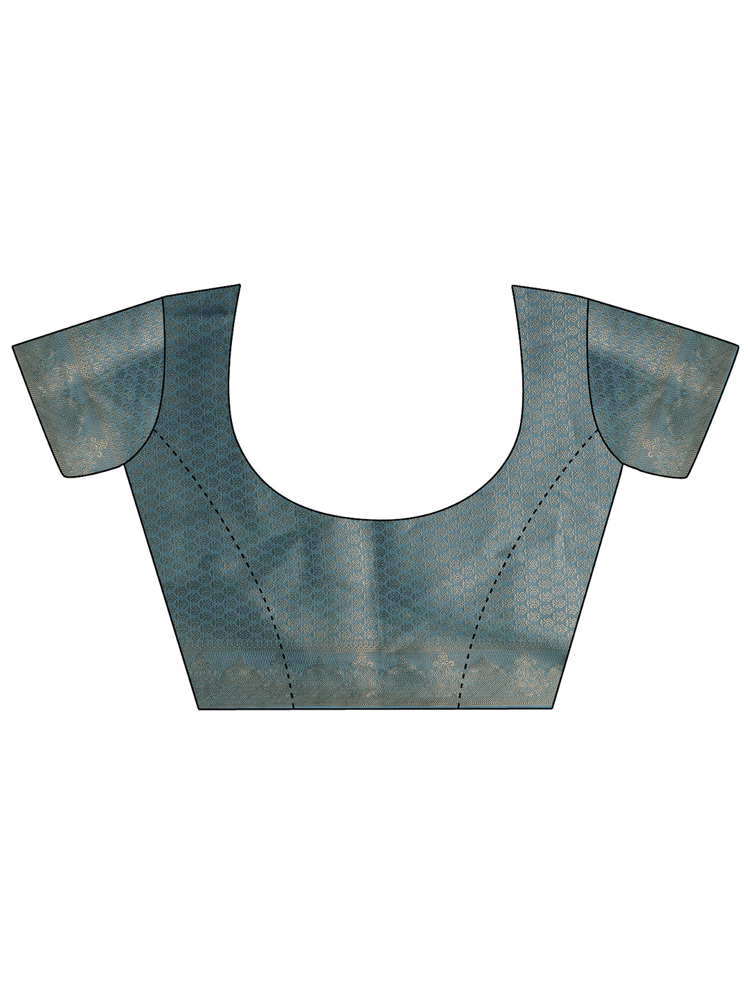 Multi Printed Silk Blend Saree With Unstitched Blouse Piece