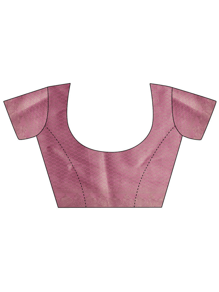 Multi Printed Silk Blend Saree With Unstitched Blouse Piece