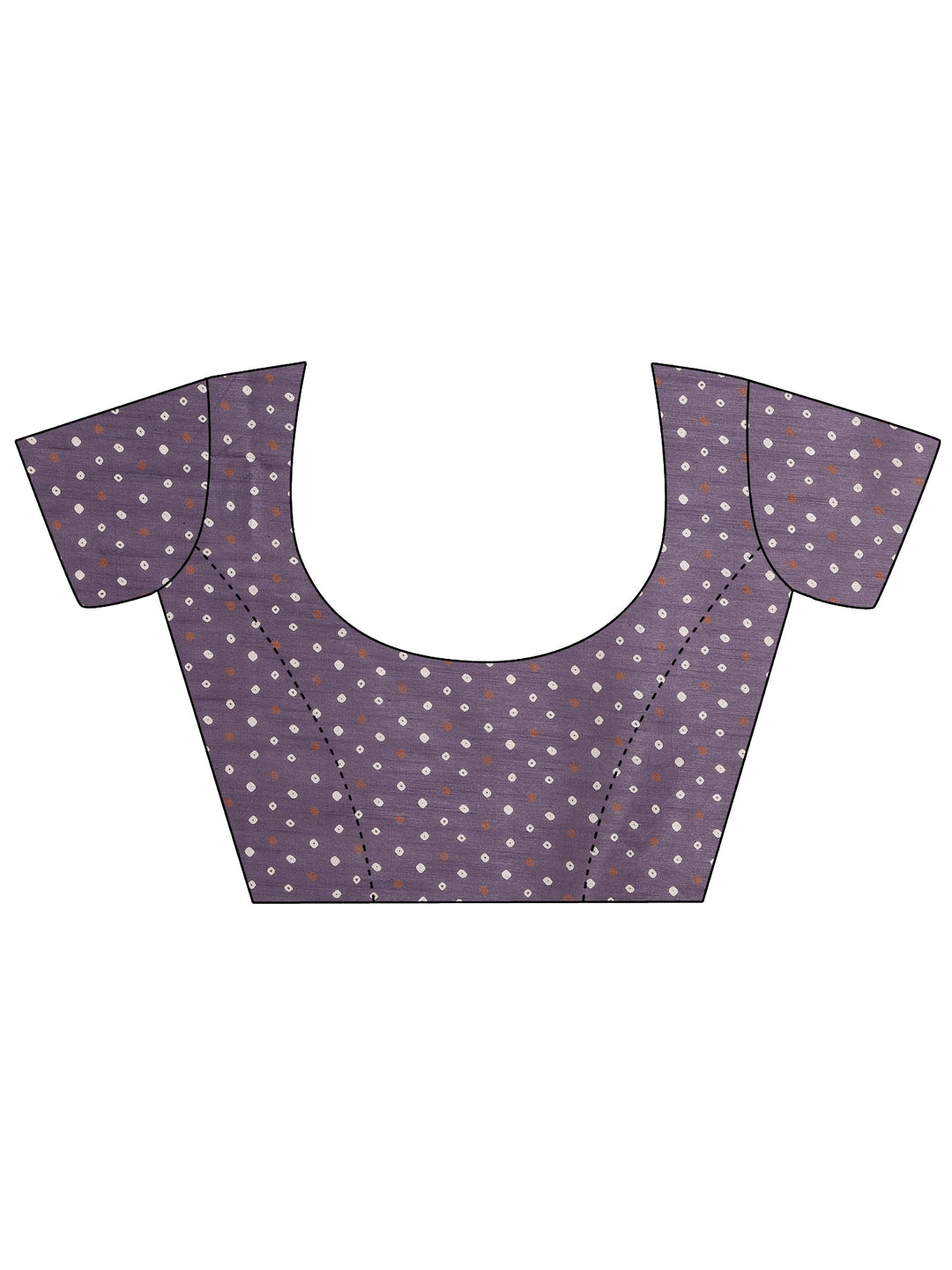 Lavender Bandhani Printed Silk Blend Saree With Unstitched Blouse Piece