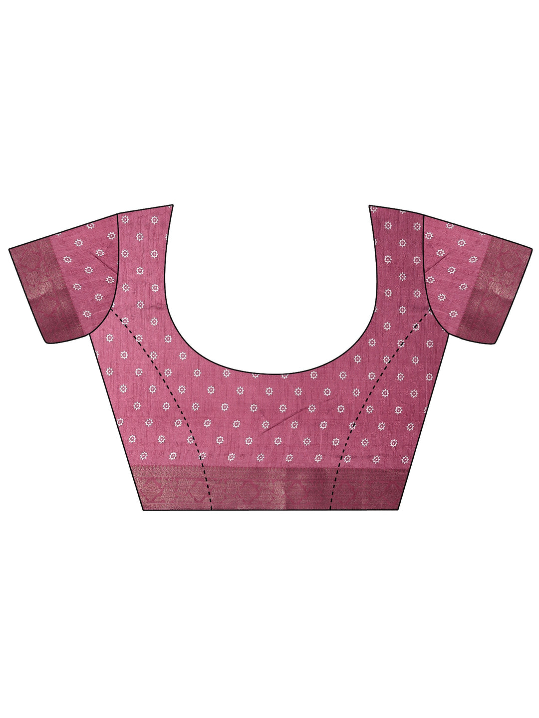 Pink Leheriya Printed Silk Blend Saree With Unstitched Blouse Piece