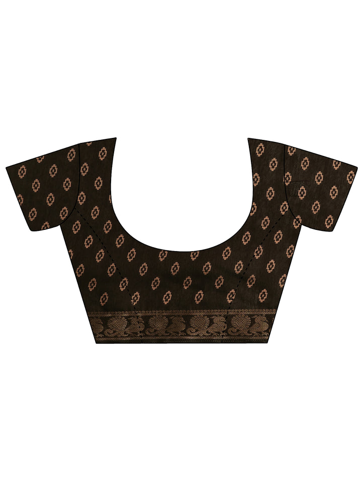 Red Leheriya Printed Silk Blend Saree With Unstitched Blouse Piece