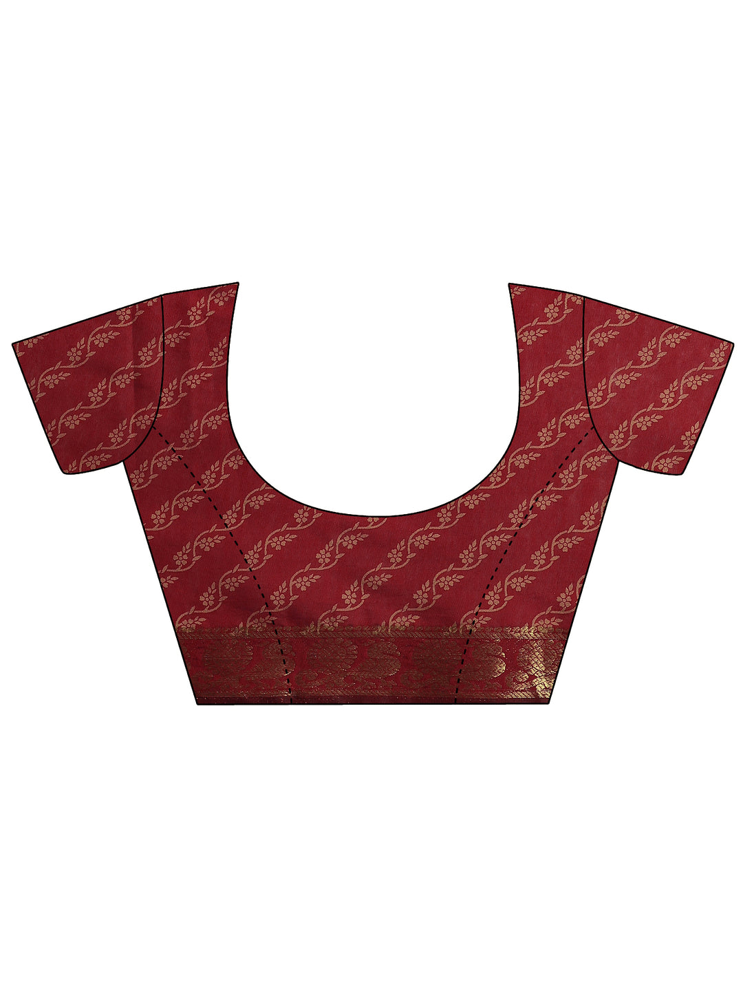 Mustard Printed Silk Blend Saree With Unstitched Blouse Piece