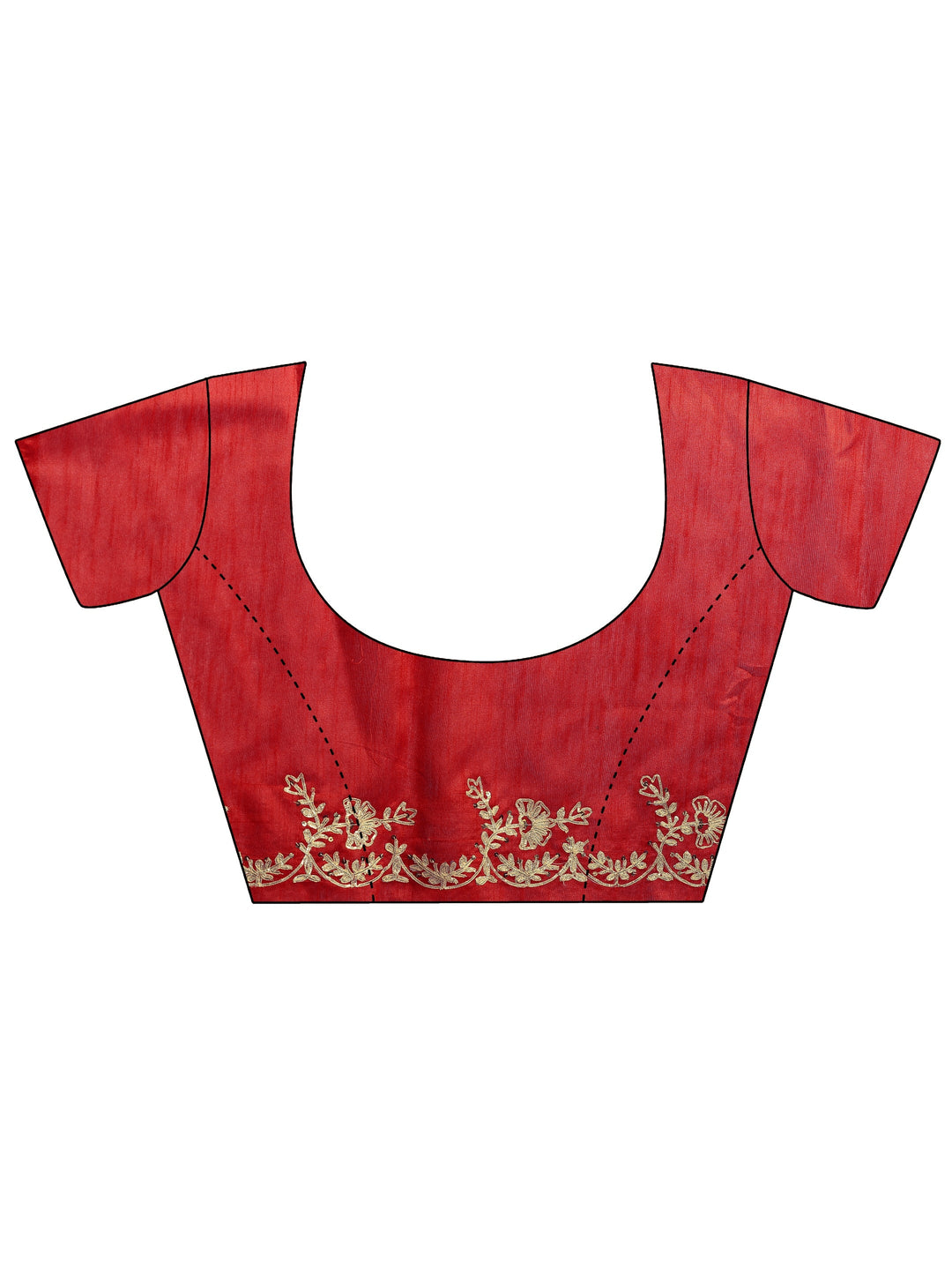 Pink Embroidered Silk Blend Saree With Unstitched Blouse Piece