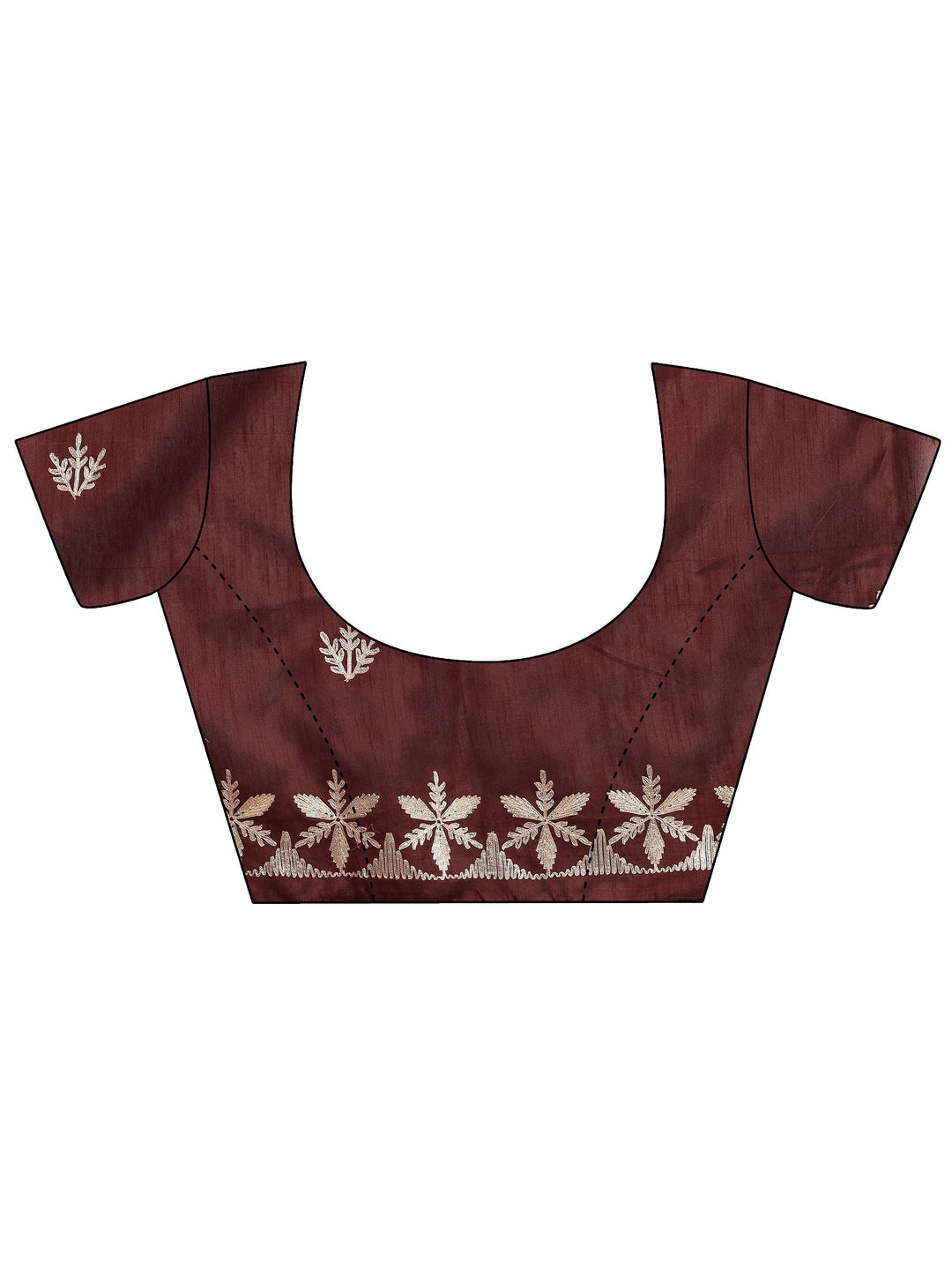 Pink Embroidered Silk Blend Saree With Unstitched Blouse Piece