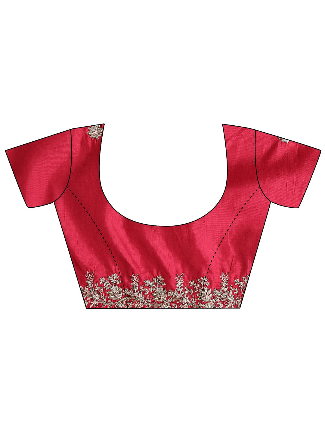 Grey Embroidered Silk Blend Saree With Unstitched Blouse Piece