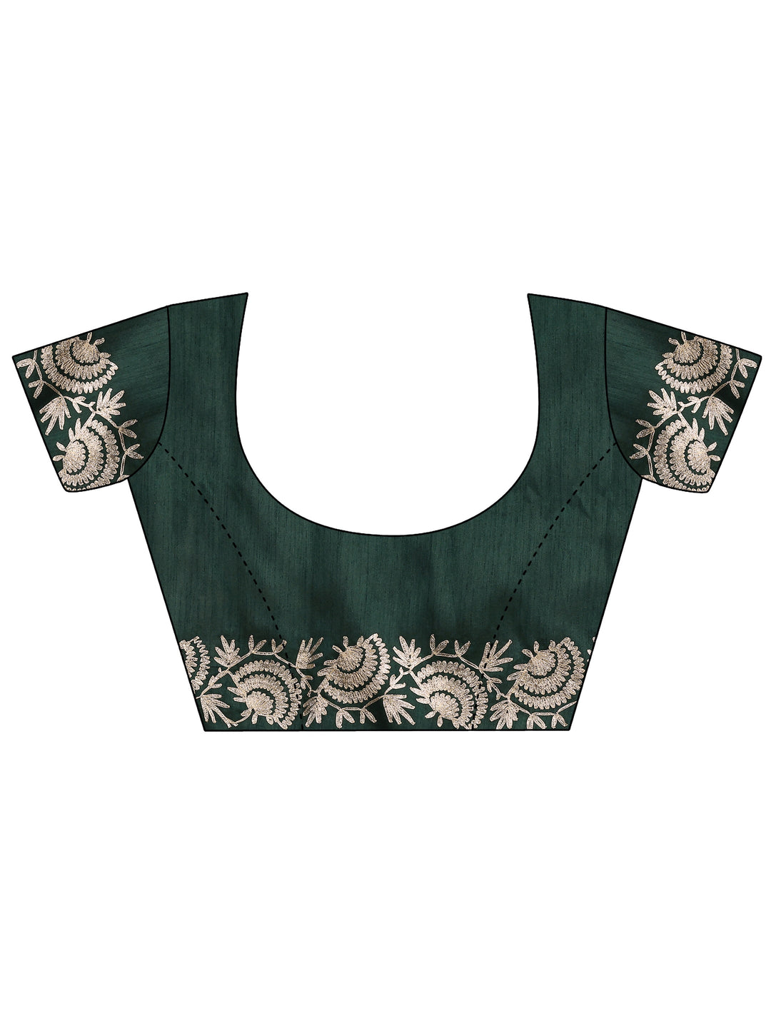 Mustard Embroidered Silk Blend Saree With Unstitched Blouse Piece