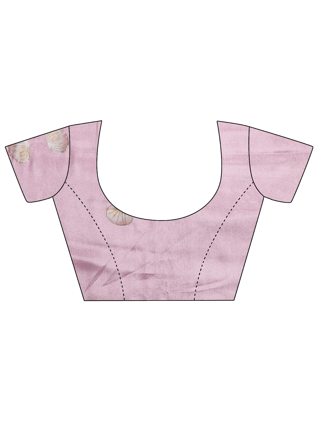 Mauve Printed Silk Blend Sarees With Unstitched Blouse Piece