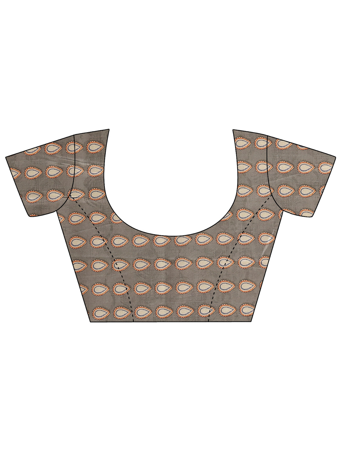 Green Printed Silk Blend Saree With Unstitched Blouse Piece