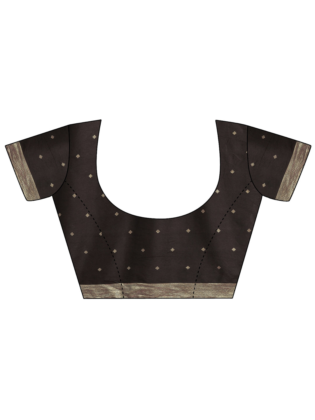 Black Woven Design Banarsi Silk Blend Saree With Unstitched Blouse Piece