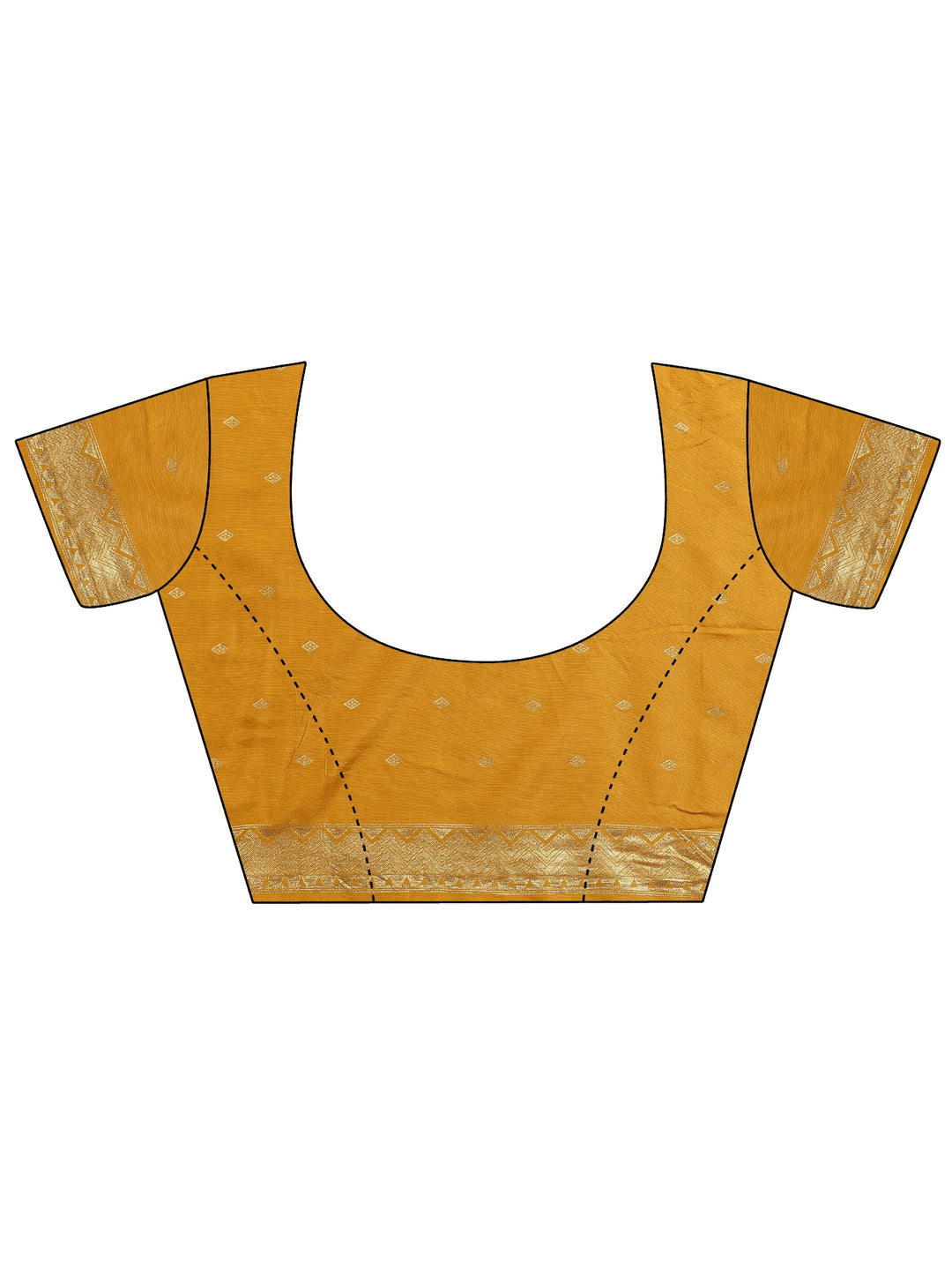 Mustard Woven Design Banarsi Silk Blend Saree With Unstitched Blouse Piece