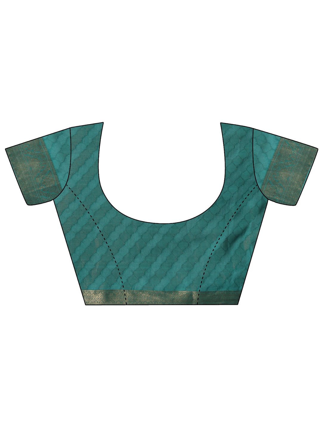 Green Paisley Woven Design Georgette Saree With Unstitched Blouse Piece